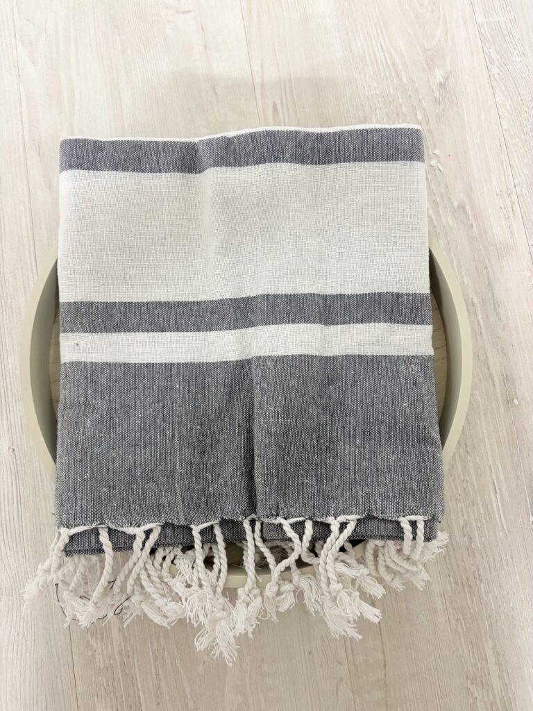 Telo mare grigio personalizzabile