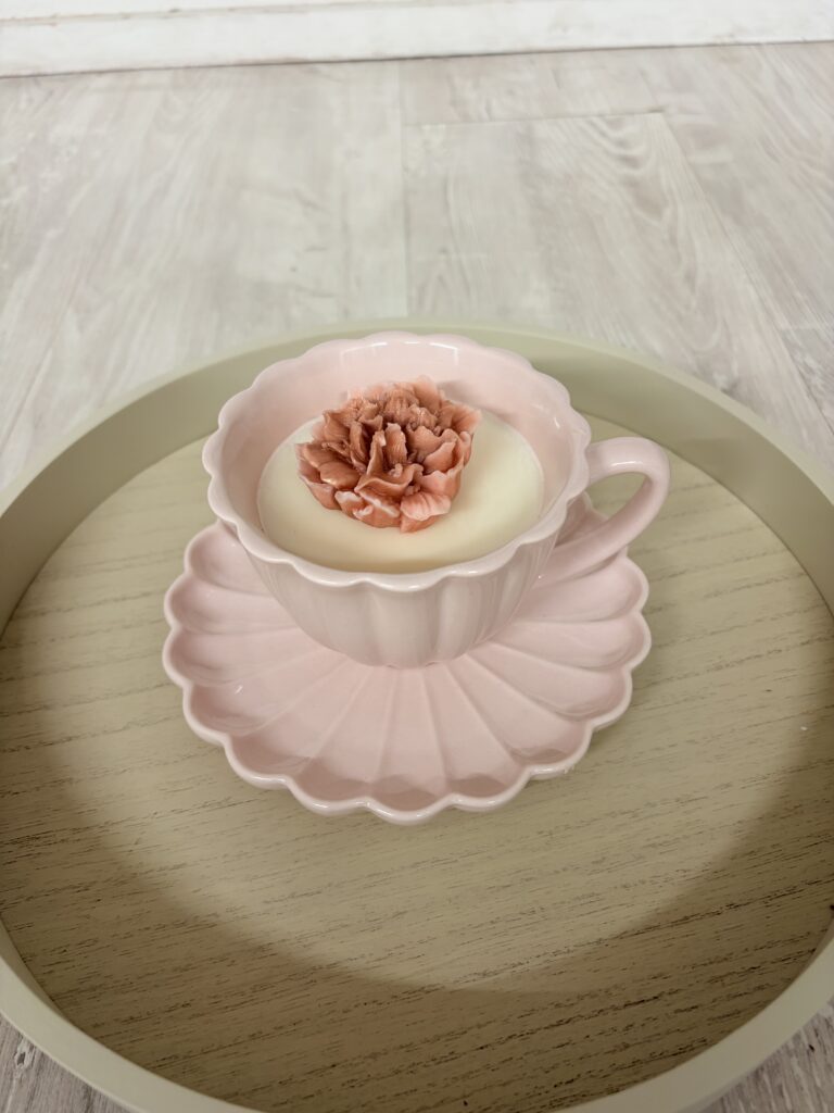 Candela romantica rosa