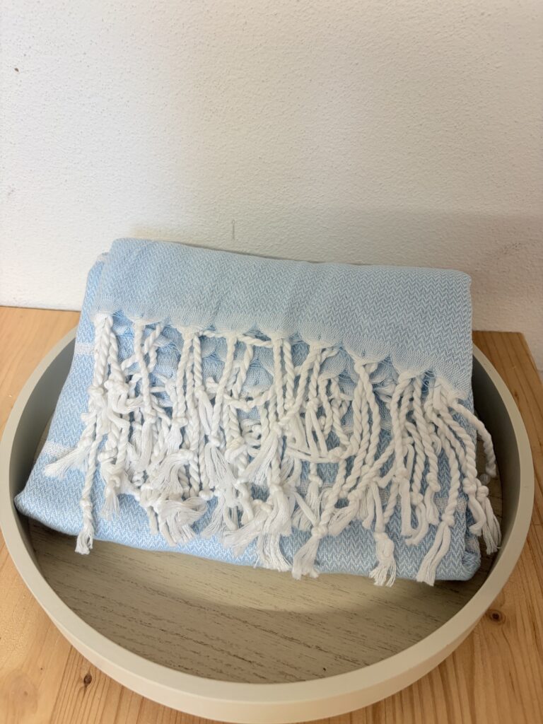 Telo mare azzurro personalizzabile