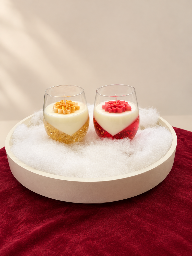 candele eleganti natalizie
